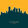 Pittsburgh Pennsylvania Skyline Digital Art by Michael Tompsett Pittsburgh Pennsylvania Skyline Digital Art by Michael Tompsett