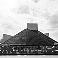 Rock and Roll Hall of Fame in Cleveland Ohio in black and white #5 by Eldon McGraw