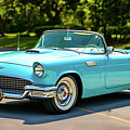 57 T-Bird Convertible with Continental Kit by Chas Sinklier