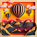 Balloons Digital Art by Jay Schankman Balloons Digital Art by Jay Schankman