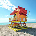 8th Street Lifeguard Tower South Beach Miami, Florida Photograph by Beachtown Views 8th Street Lifeguard Tower South Beach Miami, Florida Photograph by Beachtown Views