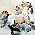 A Cantering Horse 002 Digital Art by Stacey Mayer A Cantering Horse 002 Digital Art by Stacey Mayer