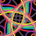 A Colourful Arc Graph Alphabet Pattern 2 by Coded Images