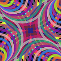 A Colourful Arc Graph Alphabet Pattern 3 by Coded Images