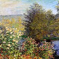 A Corner of the Garden at Montgeron Painting by Claude Monet A Corner of the Garden at Montgeron Painting by Claude Monet