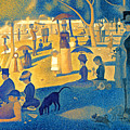 A Sunday Afternoon on the Island of La Grande Jatte - digital recreation in blue and orange Digital Art by Nicko Prints A Sunday Afternoon on the Island of La Grande Jatte - digital recreation in blue and orange Digital Art by Nicko Prints