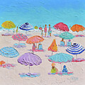 A Sunny Paradise - Tranquil Beach Painting with Ocean Views by Jan Matson