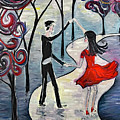 Dancing in the Moonlight Painting by Roxy Rich Dancing in the Moonlight Painting by Roxy Rich