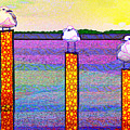 A Trio Of Gulls Digital Art by Rod Whyte A Trio Of Gulls Digital Art by Rod Whyte