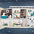 A Wondrous Space Adventure Painting by Bri Buckley