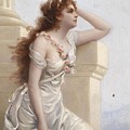 A Young Beauty With A Wreath Of Roses by Master Style