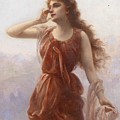 A Young Woman In Red With A Longing Gaze by Master Style