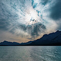 Abraham Lake Smokey Morning Alberta Canada by Tommy Farnsworth