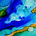 Abstract 29 Blue Painting by Lucie Dumas Abstract 29 Blue Painting by Lucie Dumas