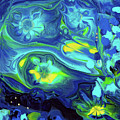 Abstract Blue and Yellow by Cori by Corinne Carroll