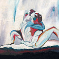 Abstract Couple Painting by Troy Caperton Abstract Couple Painting by Troy Caperton