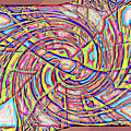 Abstract Spiral with Exuberant Patterns by Roslyn Wilkins