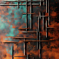 Abstract Rust Vertical Composition by Freddy B