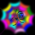 Abstract Spider's Web Digital Art by Ronald Mills Abstract Spider's Web Digital Art by Ronald Mills