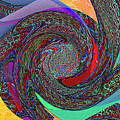 Abstract Spiral with Silk Scarf Swirls  by Roslyn Wilkins