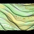Abtract Waves Green Yellow by Fitri Apriliyani