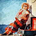 Accordion player Nova Scotia Painting Mixed Media by Tatiana Travelways Accordion player Nova Scotia Painting Mixed Media by Tatiana Travelways