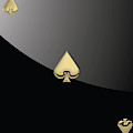 Ace of Spades in Gold on Black Digital Art by Serge Averbukh Ace of Spades in Gold on Black Digital Art by Serge Averbukh