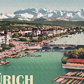 Aerial View on Quay Bridge, Zurich by Long Shot