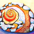 African Turbo Shell Painting by Carlin Blahnik CarlinArtWatercolor African Turbo Shell Painting by Carlin Blahnik CarlinArtWatercolor