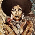 Afro Beauty in Manhattan Painting by Kowie Theron Afro Beauty in Manhattan Painting by Kowie Theron