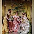Afternoon Tea by Frederic Soulacroix Painting by Rolando Burbon Afternoon Tea by Frederic Soulacroix Painting by Rolando Burbon