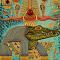 Akem-Shield of Sobek-Ra Lord of Terror Mixed Media by Ptahmassu Nofra-Uaa Akem-Shield of Sobek-Ra Lord of Terror Mixed Media by Ptahmassu Nofra-Uaa