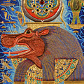 Akem-Shield of Taweret Who Belongs to the Doum Palm Mixed Media by Ptahmassu Nofra-Uaa Akem-Shield of Taweret Who Belongs to the Doum Palm Mixed Media by Ptahmassu Nofra-Uaa