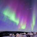 Alaska Aurora Borealis Over the Igloos 7 by Lindsay Thomson