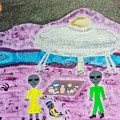 Alien Pick-nick Painting by David Westwood Alien Pick-nick Painting by David Westwood