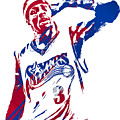 Allen Iverson PHILADELPHIA 76ERS PIXEL ART 14 Mixed Media by Joe Hamilton Allen Iverson PHILADELPHIA 76ERS PIXEL ART 14 Mixed Media by Joe Hamilton