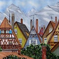 Alpine Burbs Painting by Joseph Burger Alpine Burbs Painting by Joseph Burger