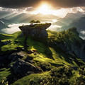 Amazing Landscape Wallpaper With Mountains, Valley And Hills by Mikel Martinez de Osaba