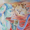 Amore and Psyche Painting by Enrico Garff Amore and Psyche Painting by Enrico Garff