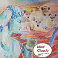 Amore and Psyche ModClassic Art Painting by Enrico Garff Amore and Psyche ModClassic Art Painting by Enrico Garff