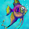 Angelfish Painting by Kevin Middleton Angelfish Painting by Kevin Middleton