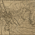 Antique Map of the Lewis and Clark Expedition by Samuel Lewis - 1814 Drawing by Blue Monocle
