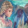 Archaic Greek Youth Painting by Enrico Garff Archaic Greek Youth Painting by Enrico Garff