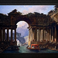 Architectural Landscape With A Canal by Hubert Robert Painting by Rolando Burbon Architectural Landscape With A Canal by Hubert Robert Painting by Rolando Burbon