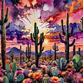 Arizona Desert in Bloom  by Stephanie Fischer