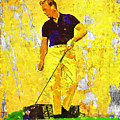 Arnold Palmer Legend in Yellow Painting by John Farr Arnold Palmer Legend in Yellow Painting by John Farr