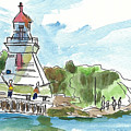 Around the LIghthouse Painting by Ali Baucom Around the LIghthouse Painting by Ali Baucom