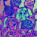 Art Nouveau Flowers Pink by Caroline Street