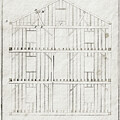 Timber Frame Three And A Half Story Building Design 1858 Art Print by PrintsAntiquA