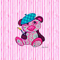 Artisia GEAR BEAR Nursery Decor Art from Geartopia Teddy Bear Art by Megan Aroon by Megan Aroon